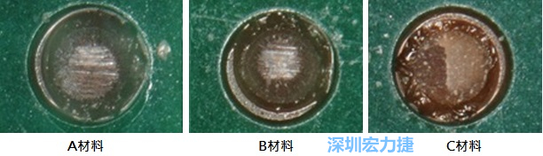 圖14- 冷球拉力試驗(yàn)后，光學(xué)顯微鏡下的失效模式